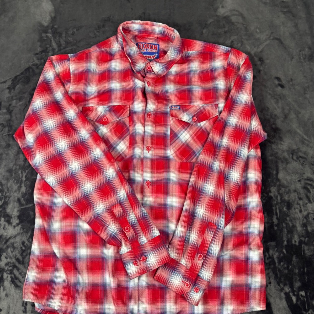 Dixxon Flannel Summit Racing Shirt Mens 2XLT Red Plaid Button Down